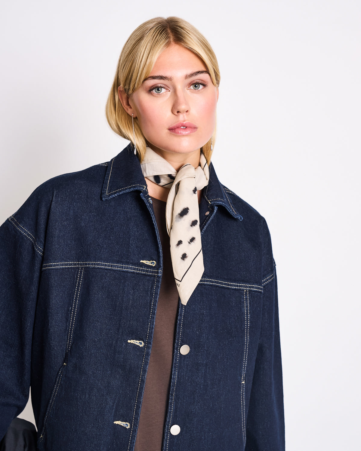 JAN N JUNE - VAD Printed Cotton Scarf dalmatian dots - WERTE FREUNDE