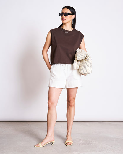 JAN N JUNE - OVAR T-Shirt mud - WERTE FREUNDE