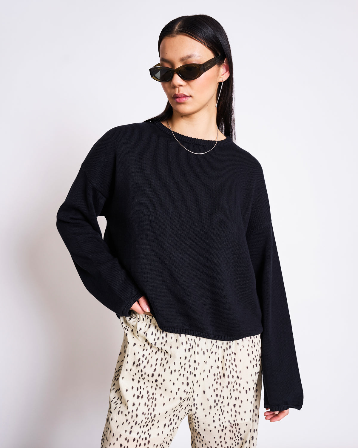 JAN N JUNE - ORIGAN Wide Cotton Pants dalmatian dots - WERTE FREUNDE