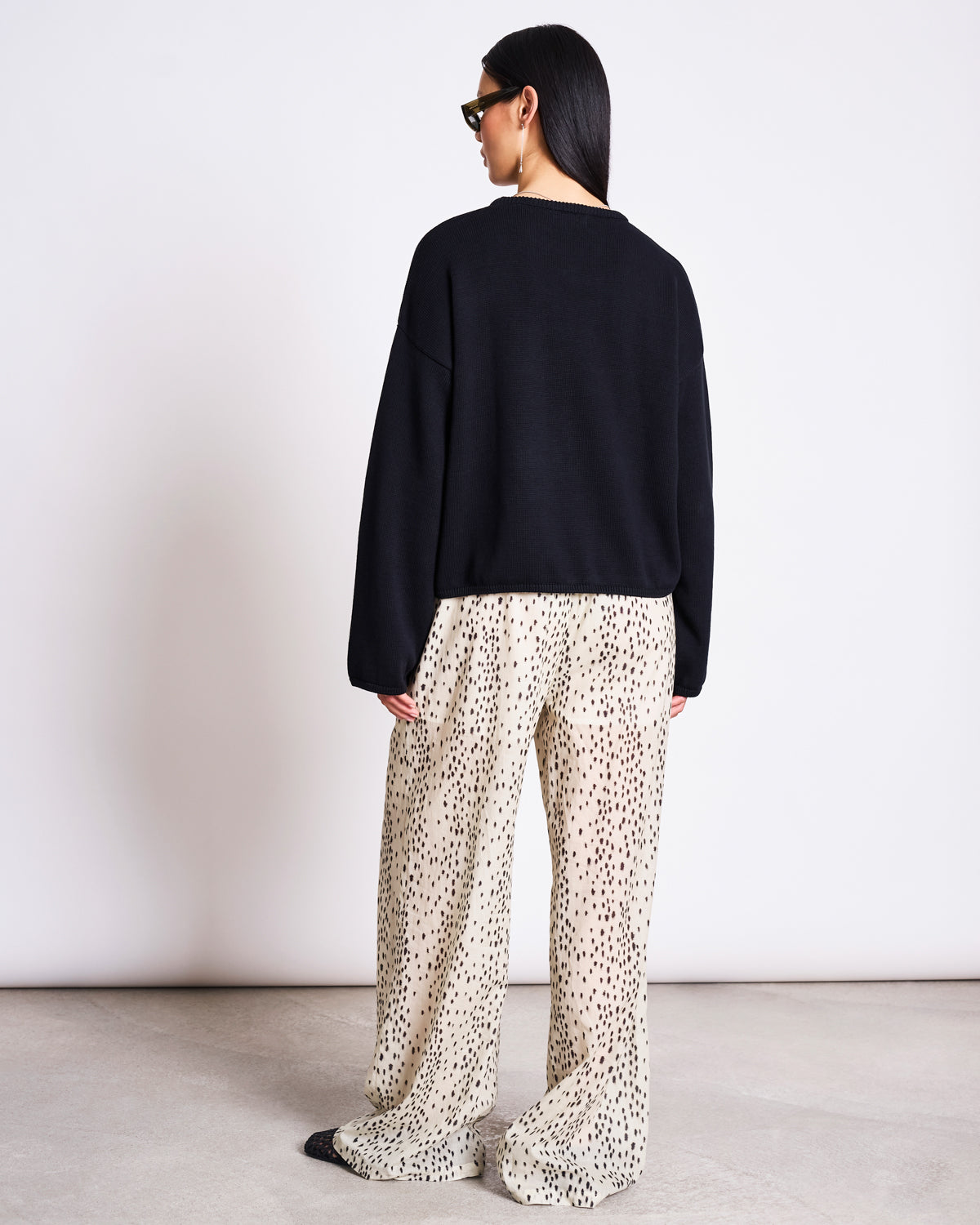 JAN N JUNE - ORIGAN Wide Cotton Pants dalmatian dots - WERTE FREUNDE