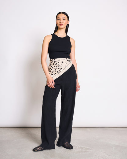 JAN N JUNE - HOLMEN Transparent Back Tank Top black - WERTE FREUNDE
