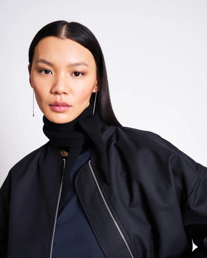 JAN N JUNE - AMBAR MINI WOOL SCARF black