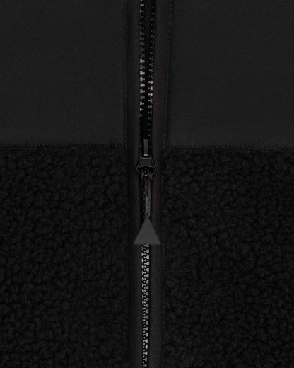 MAIUM - Teddy Zip-Off Cardigan Black - WERTE FREUNDE