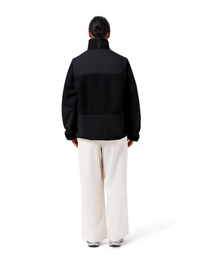 MAIUM - Teddy Zip-Off Cardigan Black - WERTE FREUNDE