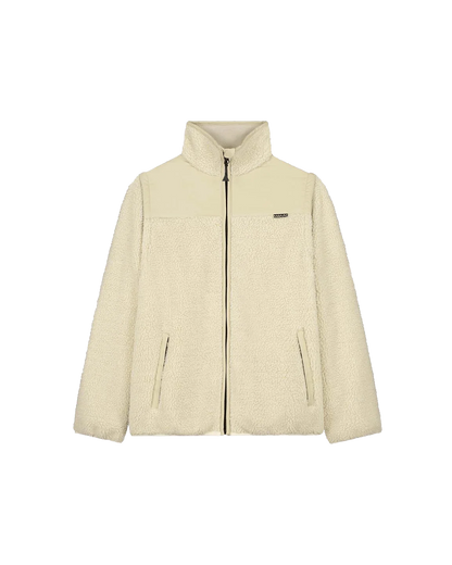 MAIUM - Teddy Zip-Off  Cardigan Off White - WERTE FREUNDE