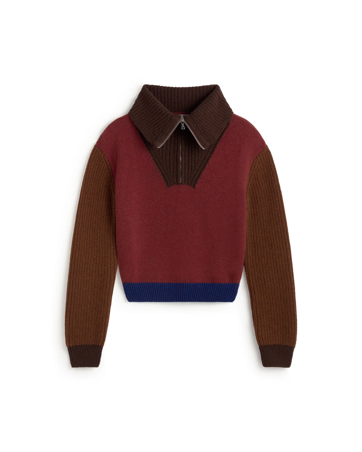 Thinking MU - TANIT KNITTED SWEATER BROWN BLOCK