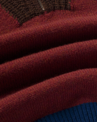 Thinking MU - TANIT KNITTED SWEATER BROWN BLOCK
