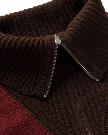 Thinking MU - TANIT KNITTED SWEATER BROWN BLOCK