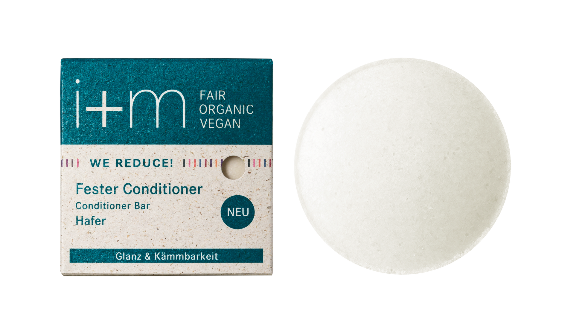 i+m - WE REDUCE! Fester Conditioner Hafer einzeln 50g - WERTE FREUNDE