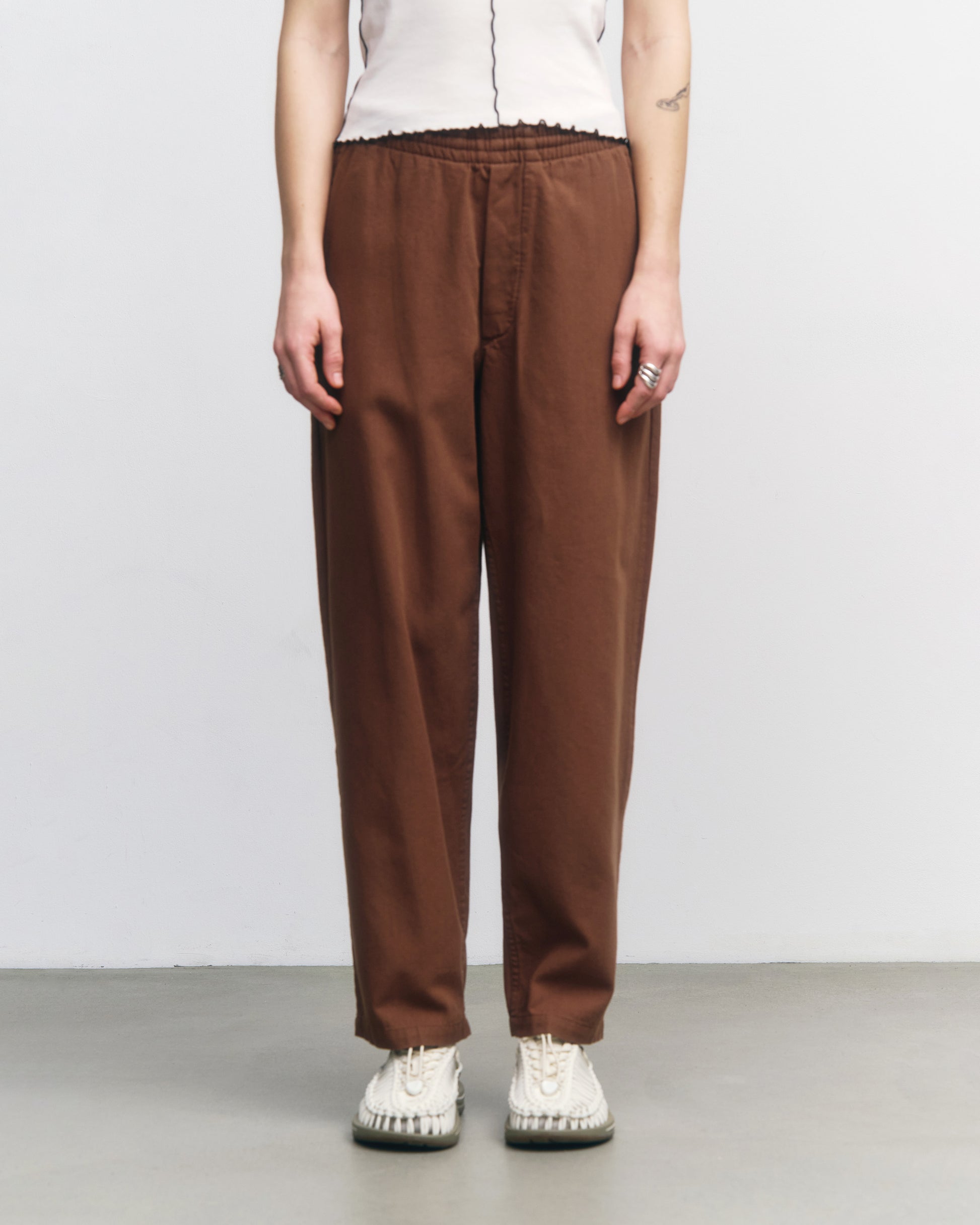 ROTHOLZ - Wide Pant Organic Cotton Hazel Brown - WERTE FREUNDE