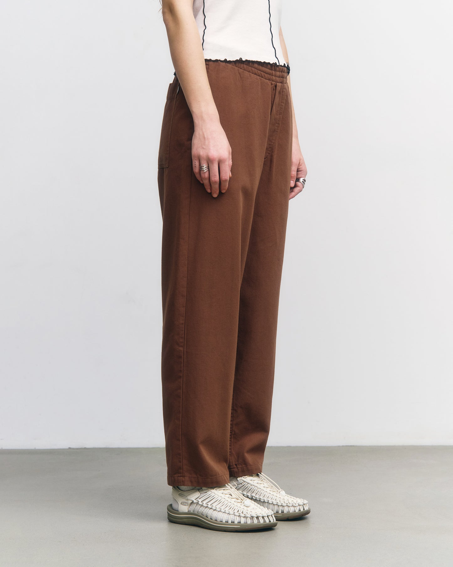 ROTHOLZ - Wide Pant Organic Cotton Hazel Brown - WERTE FREUNDE