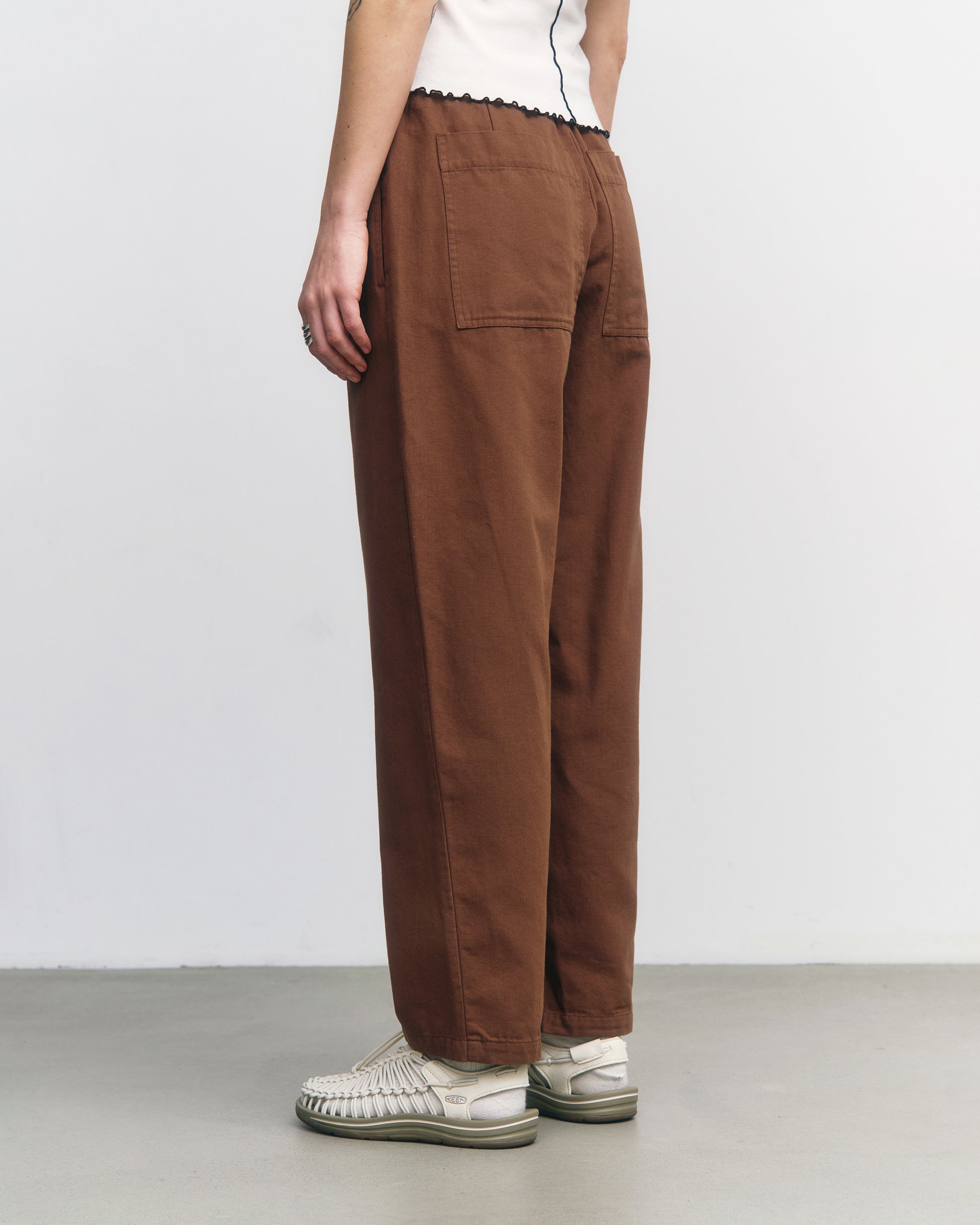 ROTHOLZ - Wide Pant Organic Cotton Hazel Brown - WERTE FREUNDE