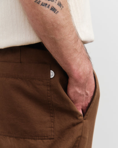 ROTHOLZ - Wide Pant Organic Cotton Hazel Brown - WERTE FREUNDE