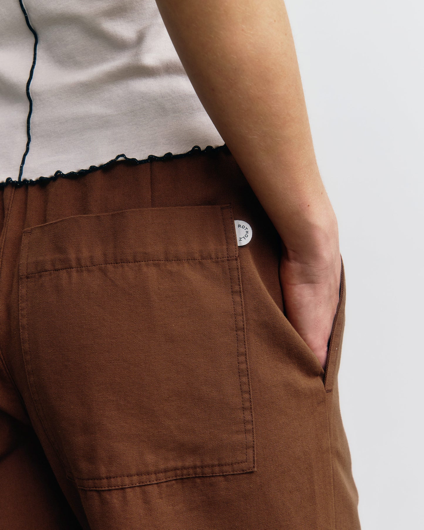 ROTHOLZ - Wide Pant Organic Cotton Hazel Brown - WERTE FREUNDE