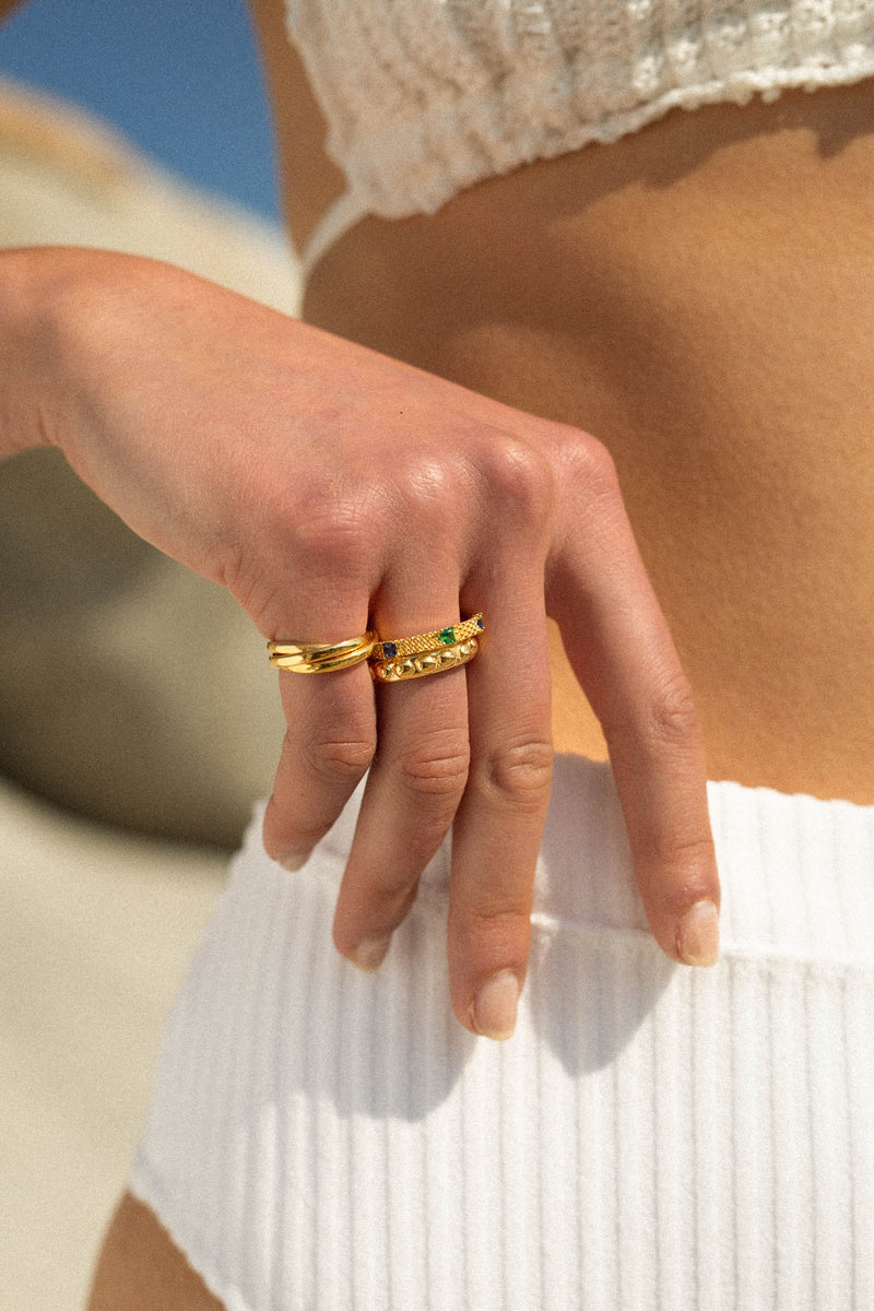 WILDTHINGS - Peacock ring gold plated