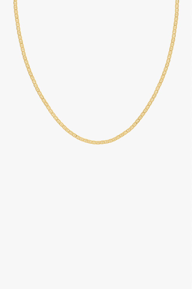 WILDTHINGS - Flat chain necklace gold plated (35 cm)