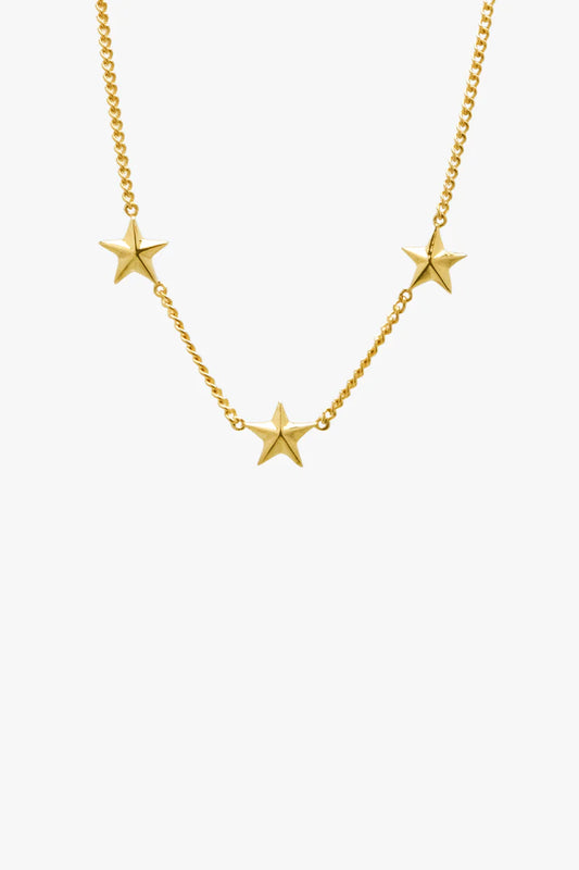 WILDTHINGS - Triple Star Necklace Gold Plated