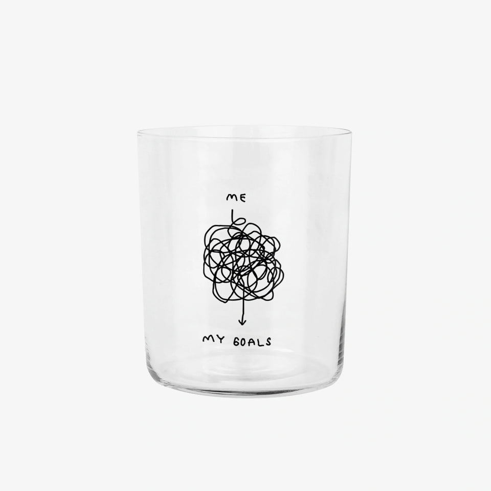 YAHYA STUDIO - Glass Large- Me And My Goals
