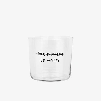 YAHYA STUDIO - Glass Medium- Don't worry Be happy