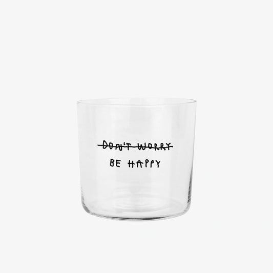 YAHYA STUDIO - Glass Medium- Don't worry Be happy