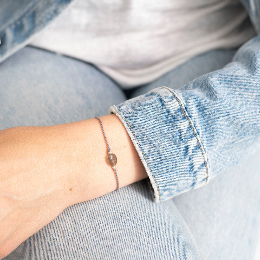 a beautiful story - Gemstone Card Labradorite Silver Armband - WERTE FREUNDE