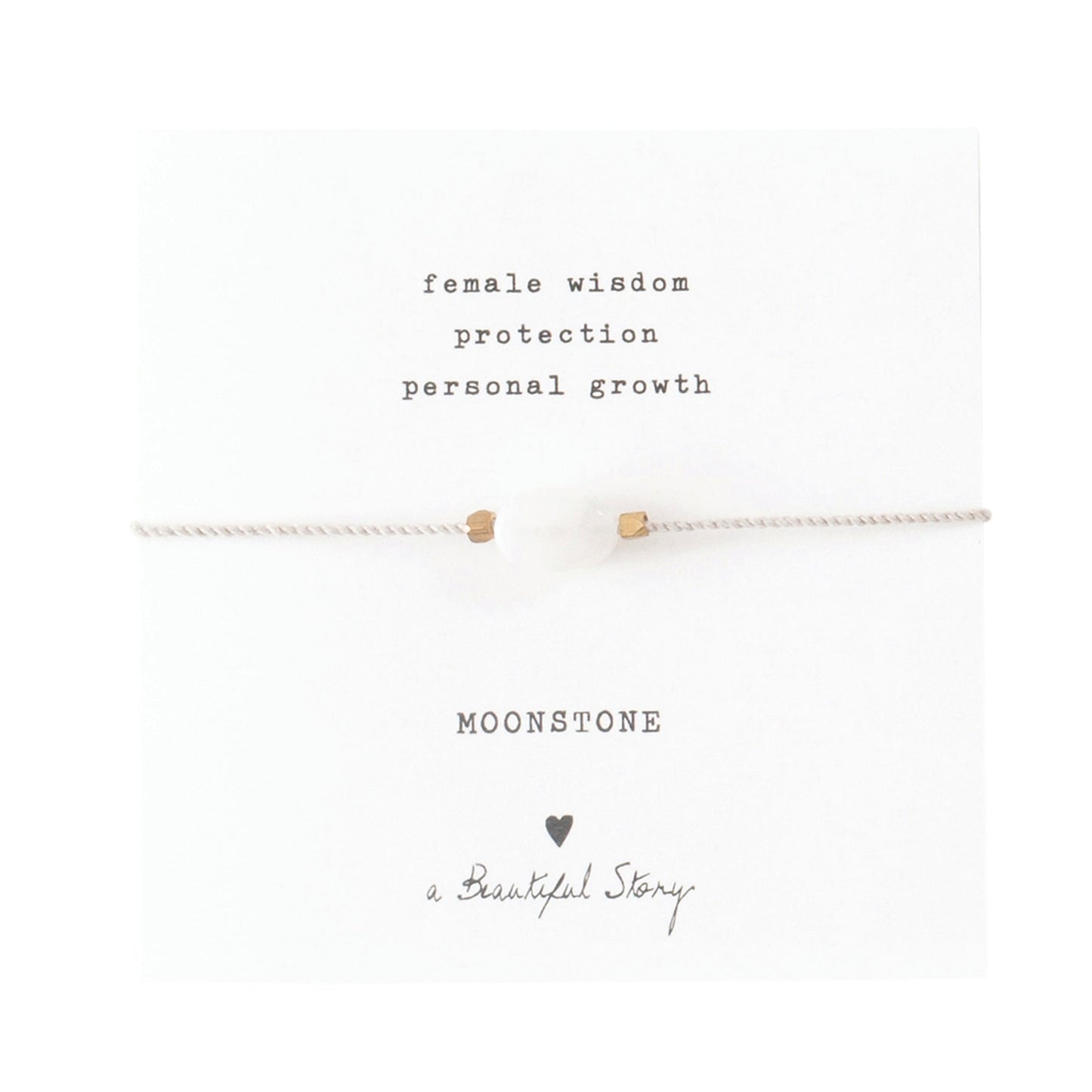 a beautiful story - Gemstone Card Moonstone goldfarben Armband - WERTE FREUNDE