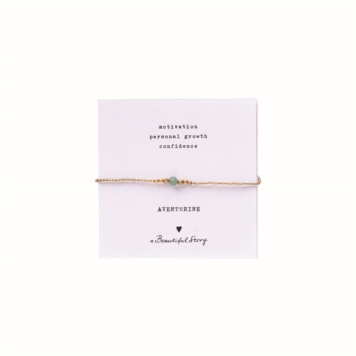 a beautiful story - Iris Card Aventurine Bracelet goldfarbig - WERTE FREUNDE