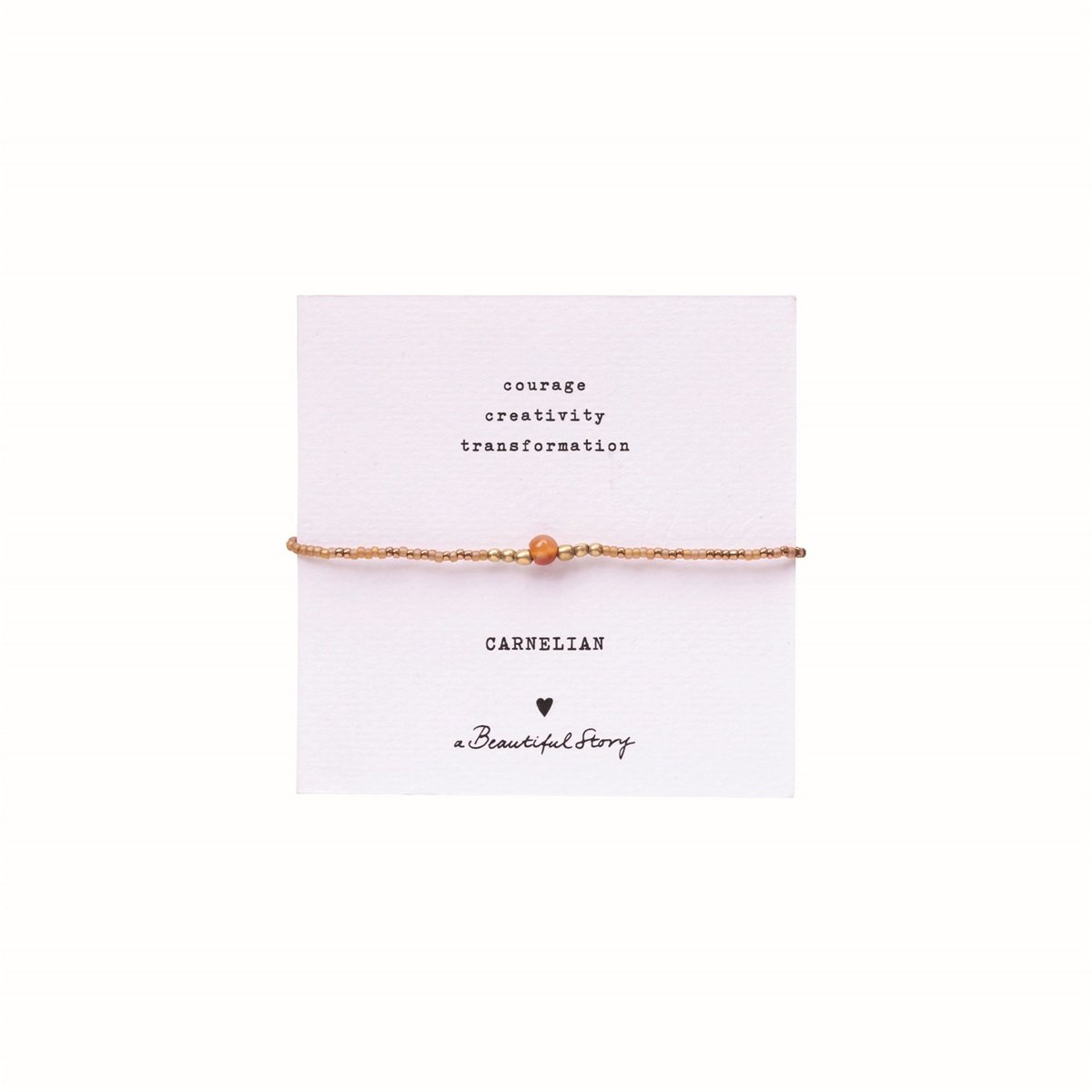 a beautiful story - Iris Card Carnelian Bracelet goldfarbig - WERTE FREUNDE