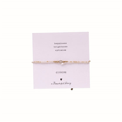 a beautiful story - Iris Card Citrine Bracelet GC - WERTE FREUNDE