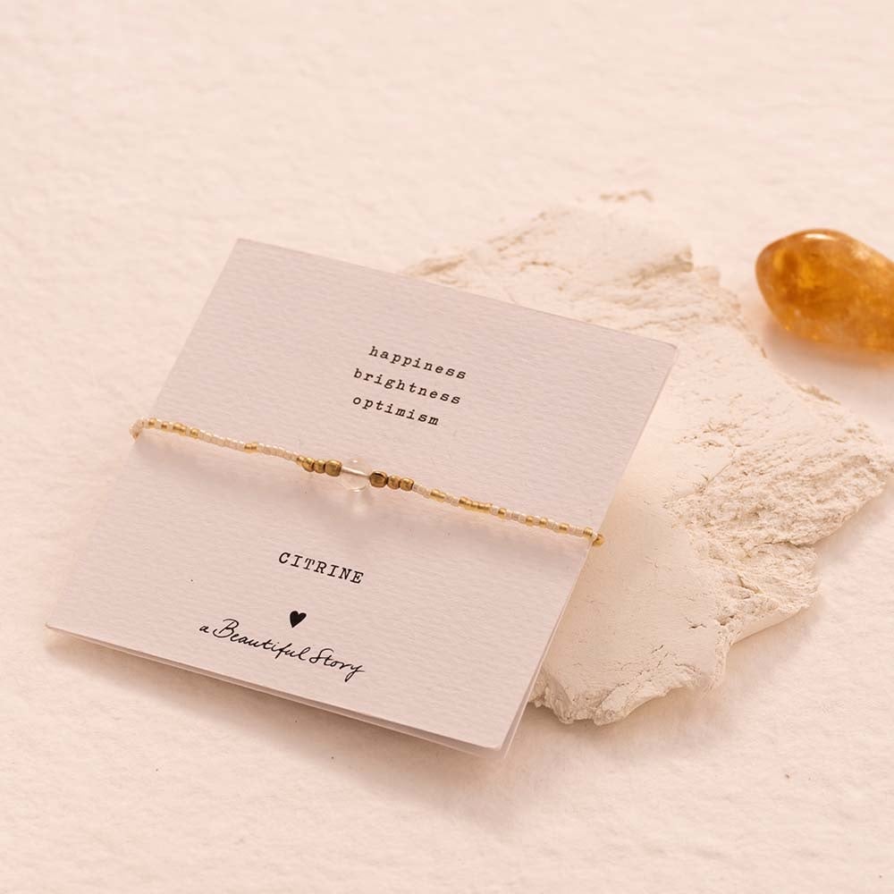 a beautiful story - Iris Card Citrine Bracelet GC - WERTE FREUNDE