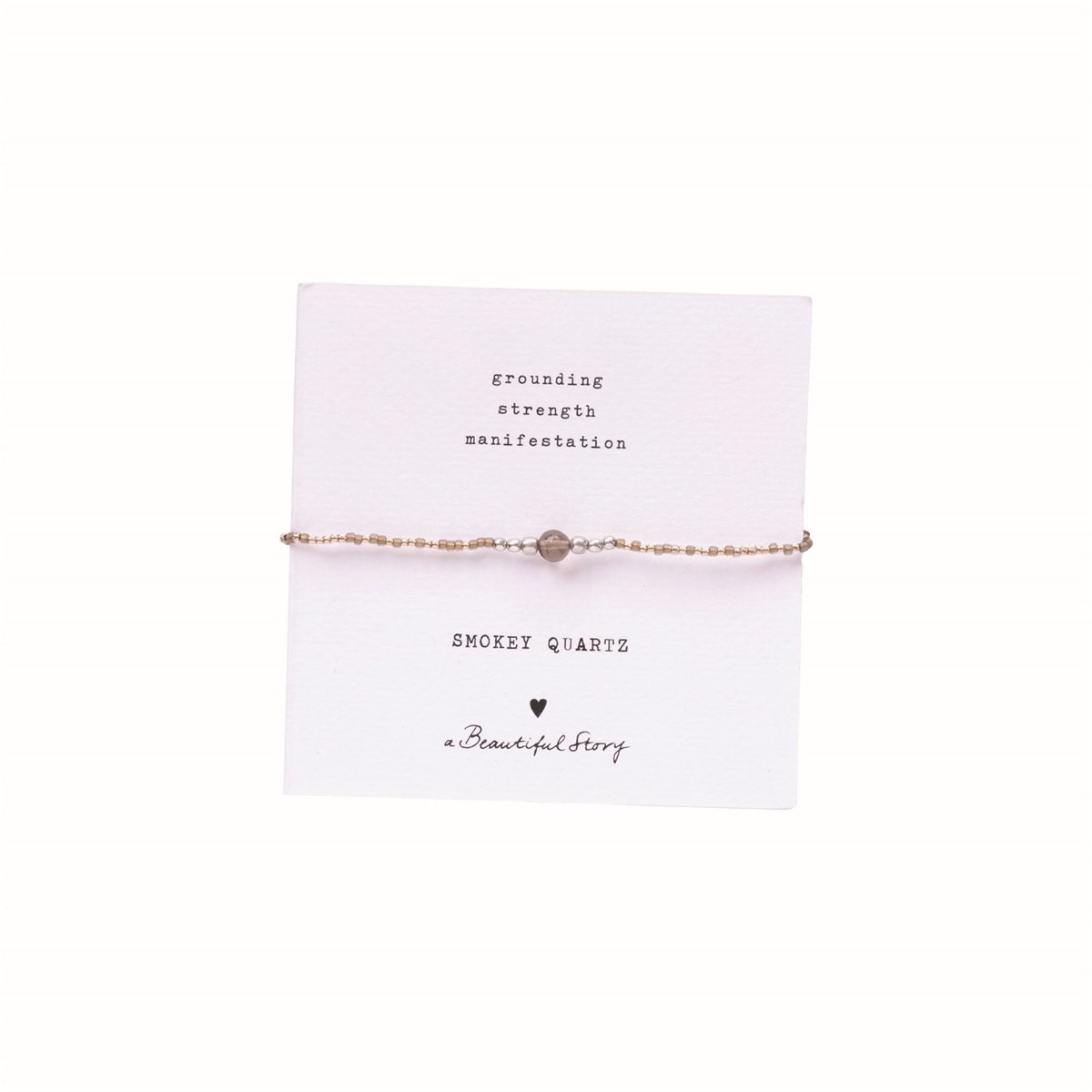 a beautiful story - Iris Card Smokey Quartz Bracelet SC - WERTE FREUNDE