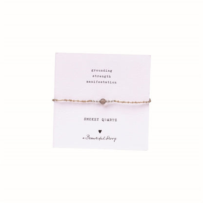 a beautiful story - Iris Card Smokey Quartz Bracelet SC - WERTE FREUNDE