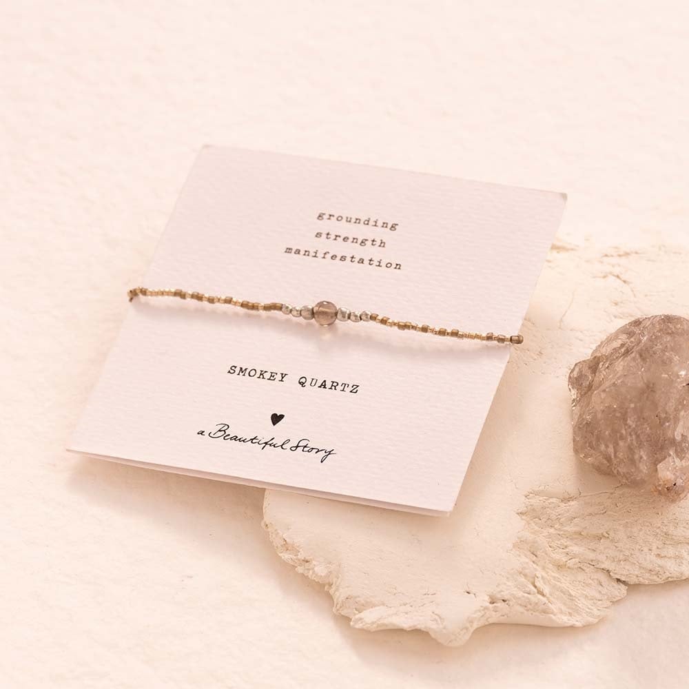 a beautiful story - Iris Card Smokey Quartz Bracelet SC - WERTE FREUNDE