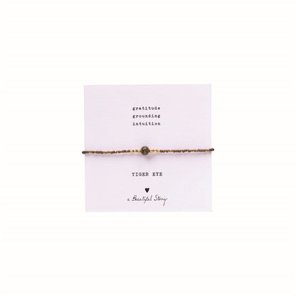 a beautiful story - Iris Card Tiger Eye Bracelet GC - WERTE FREUNDE