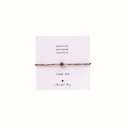 a beautiful story - Iris Card Tiger Eye Bracelet GC - WERTE FREUNDE