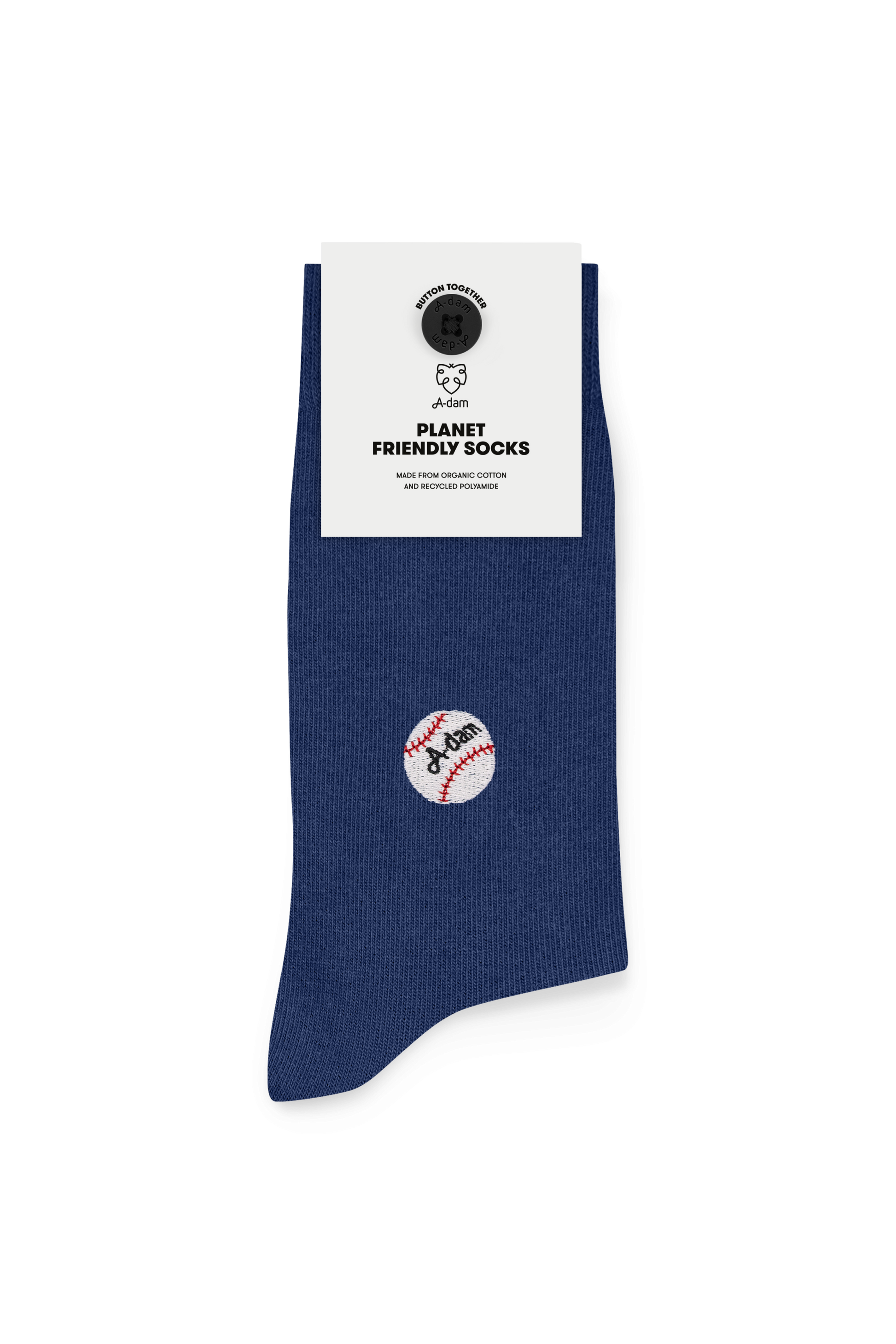 A-dam - Casual Socks Blue Baseball Flame - WERTE FREUNDE