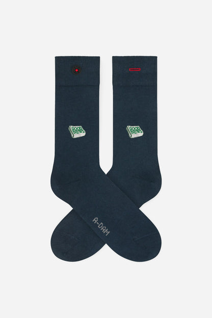 A-dam - Socks Blue Good News - WERTE FREUNDE