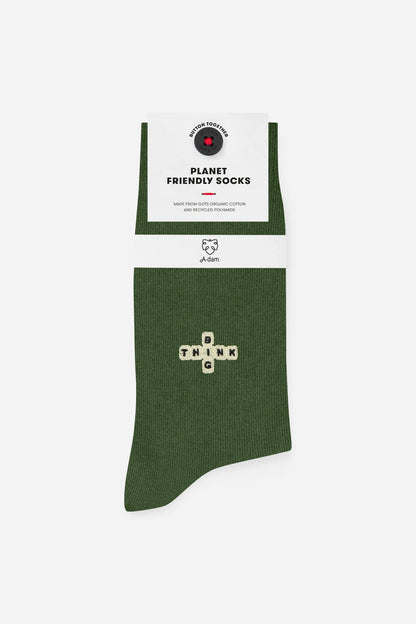 A-dam - Socks Green Think Big - WERTE FREUNDE