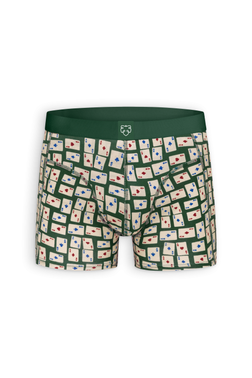 A-dam - Boxer Brief Green Cardgame Pine Needle - WERTE FREUNDE