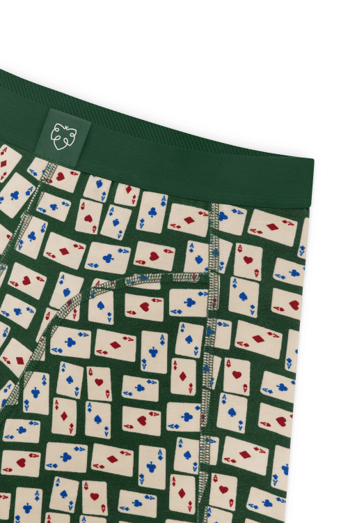 A-dam - Boxer Brief Green Cardgame Pine Needle - WERTE FREUNDE