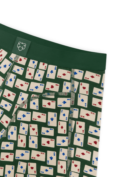 A-dam - Boxer Brief Green Cardgame Pine Needle - WERTE FREUNDE