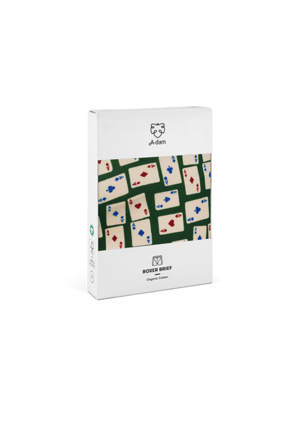 A-dam - Boxer Brief Green Cardgame Pine Needle - WERTE FREUNDE