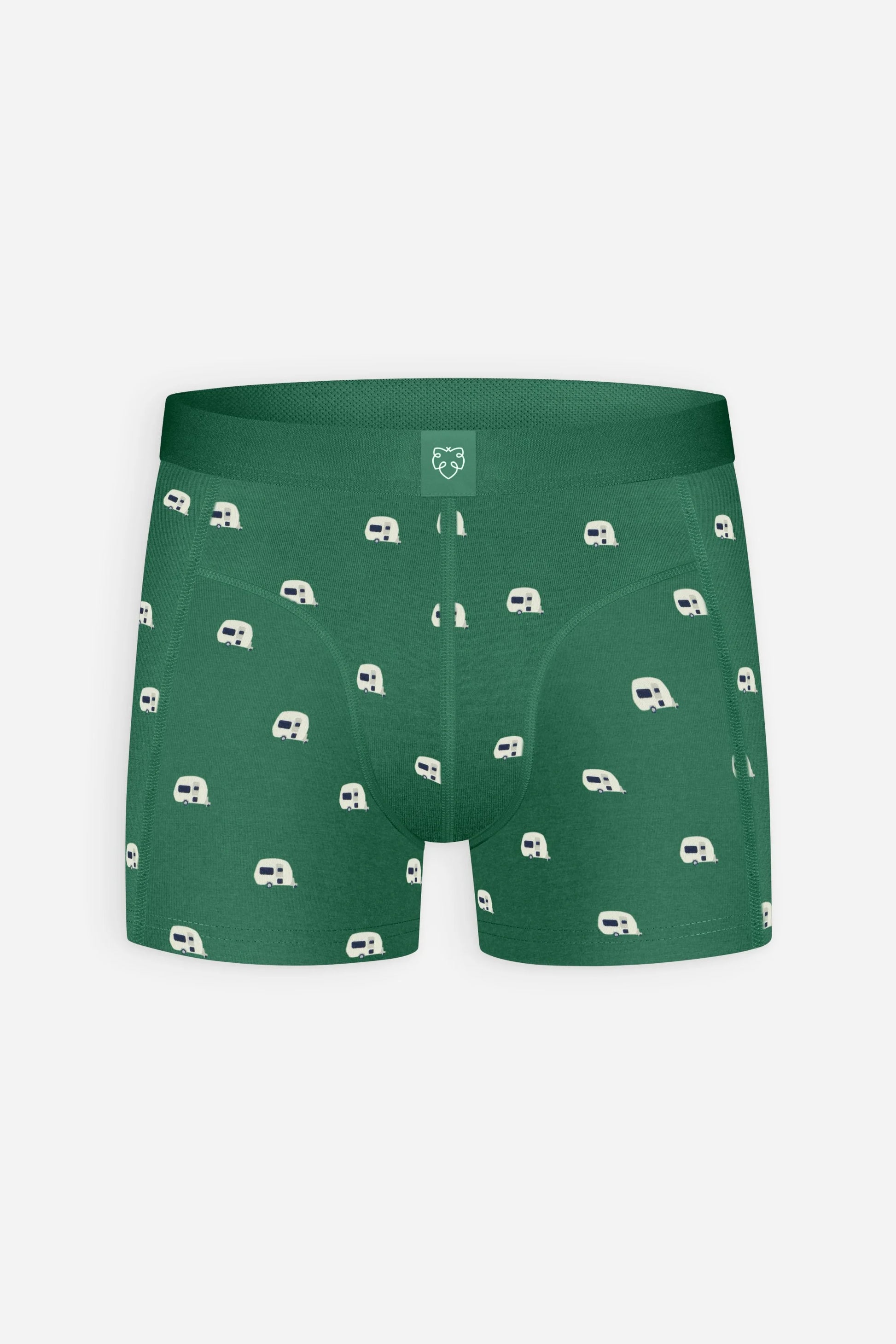 A-dam - Boxer Brief Print Green Caravan - WERTE FREUNDE