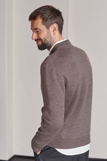 About Companions - PAUL cardigan melange taupe - WERTE FREUNDE