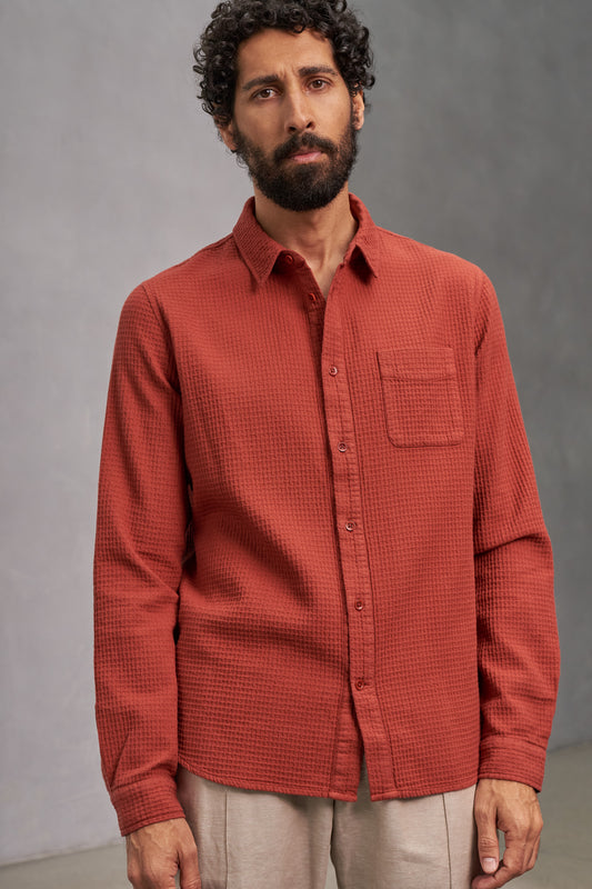 About Companions - KEN shirt eco crepe rust - WERTE FREUNDE