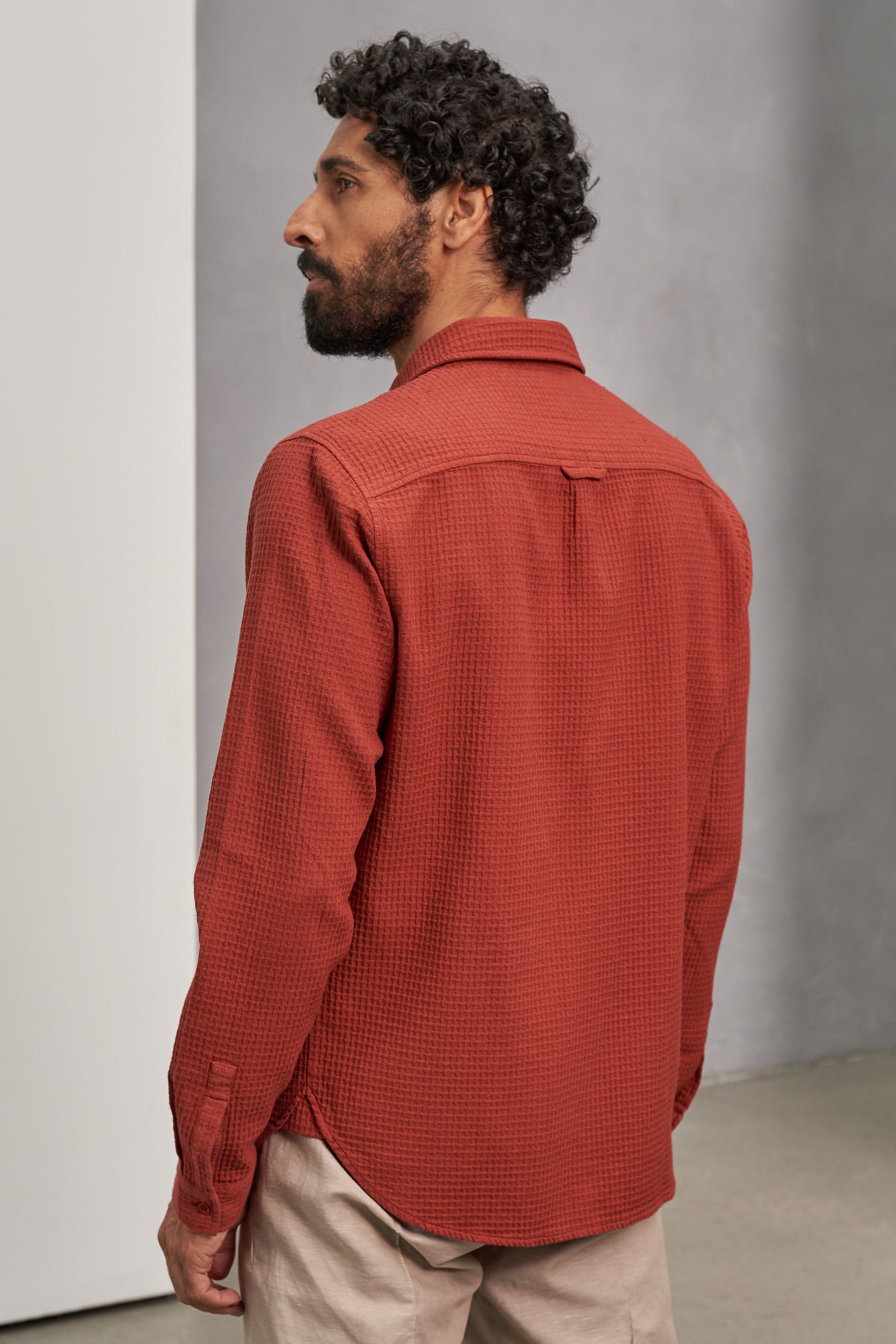 About Companions - KEN shirt eco crepe rust - WERTE FREUNDE