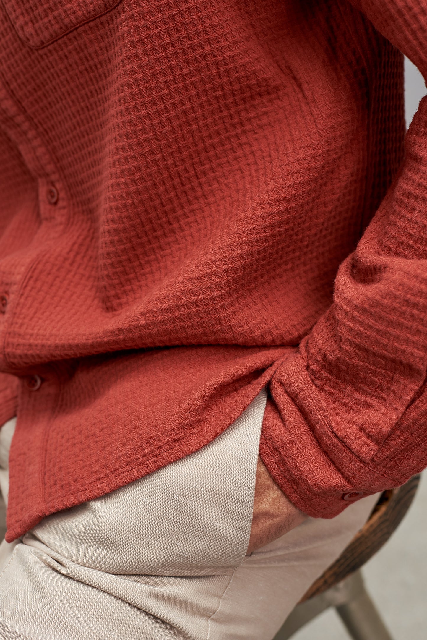 About Companions - KEN shirt eco crepe rust - WERTE FREUNDE