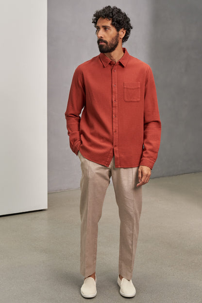 About Companions - KEN shirt eco crepe rust - WERTE FREUNDE