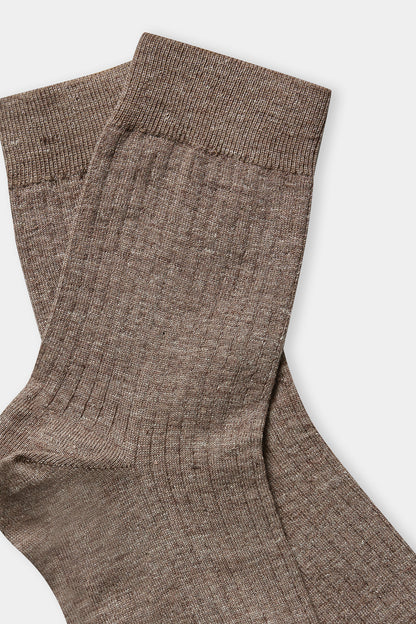 About Companions - LINEN socks walnut - WERTE FREUNDE