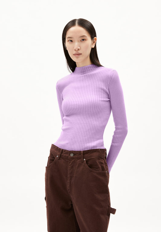 Armedangels - ALAANIA Strick Pullover Solid smart lilac
